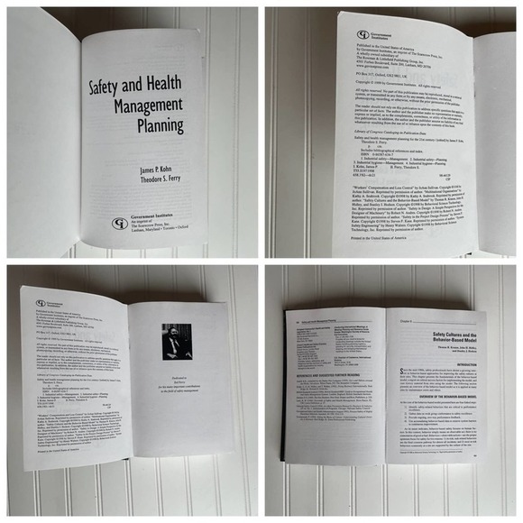 Safety and Health Management Planning Hardcover Book Kohn Ferry Rare - Picture 9 of 10